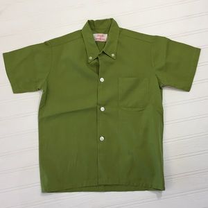 Vintage Grants olive green green button up